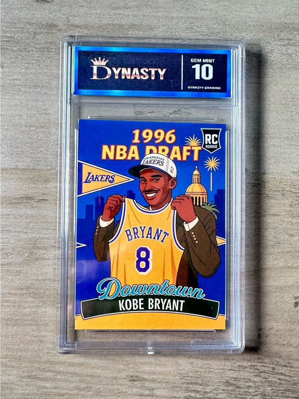 Kobe Bryant 1996 NBA Draft Downtown Gem Mint 10 Novelty Card. LA Lakers.